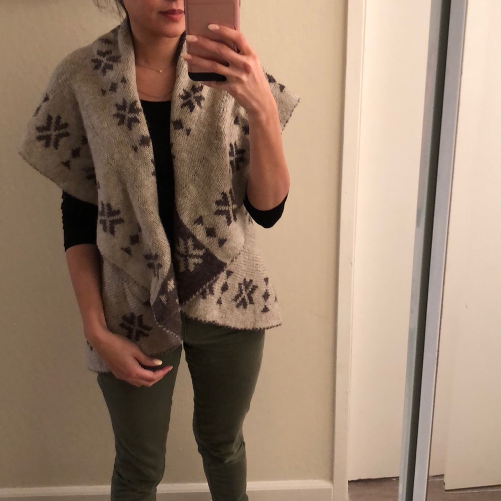 Reversible open front cardigan